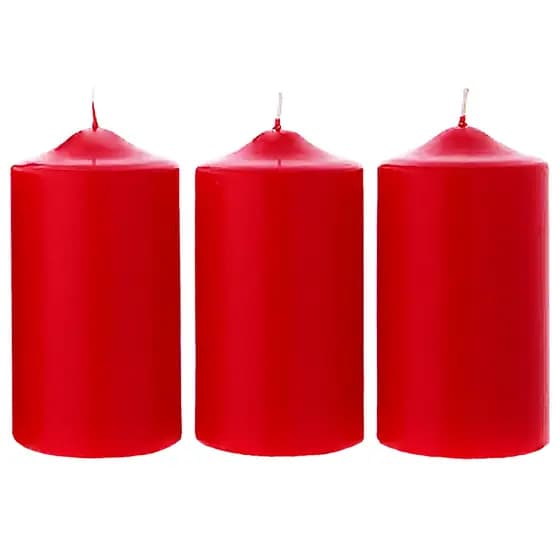 Velas Finas Decorativas Vermelhas Natalinas Festas São Domingos