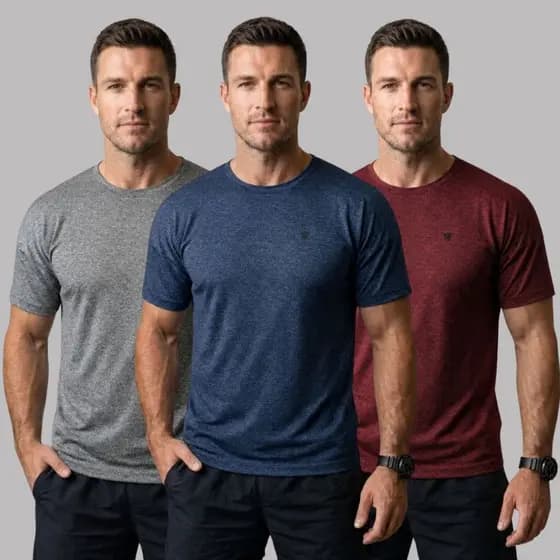 Kit 3 Camisetas Dry Fit Masculina Treino Academia Corrida Esportes Casual Leve