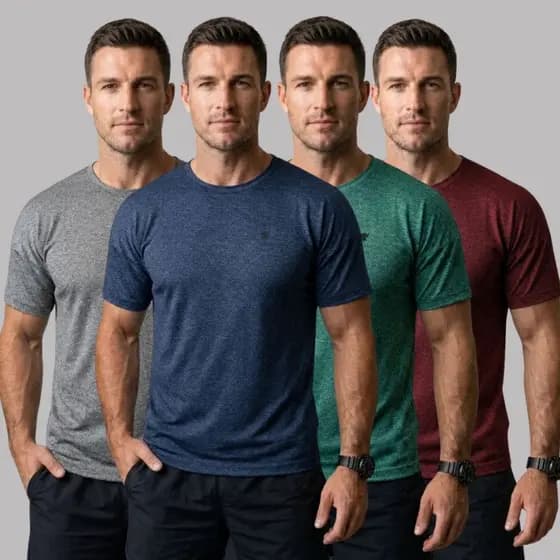 Kit 4 Camisetas Masculina Dry Fit Academia Treino Corrida Esporte Casual
