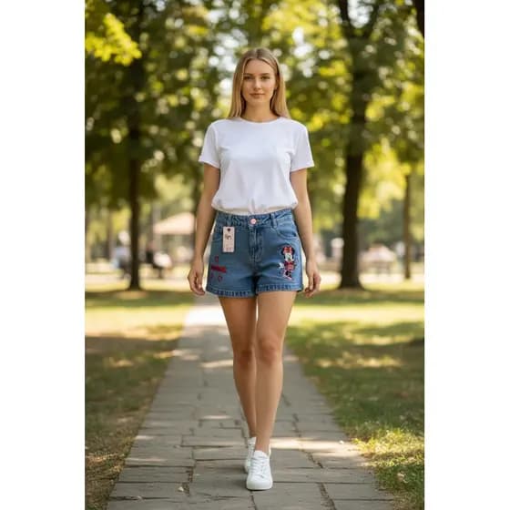 Shorts jeans, blogueira Minie.