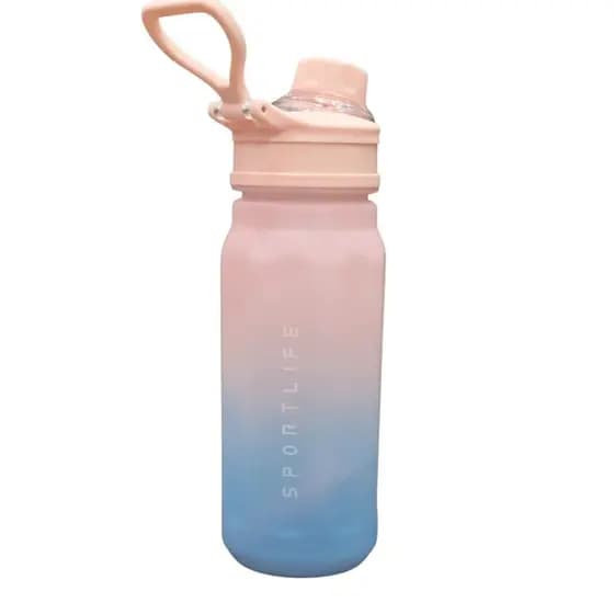 Garrafa Água Esportiva Sportlife 750ml Cores Degradê Tampa e Alça Polipropileno Academia