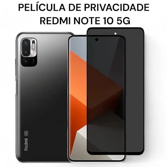 Película de Privacidade de Vidro 3D Para Redmi Note 10 5G