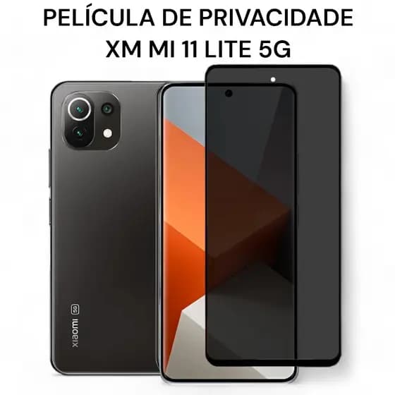Película de Privacidade de Vidro 3D Para XM MI 11 Lite 5G