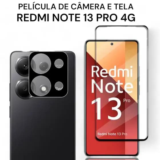 Película de Cãmera e Película de Tela Redmi Note 13 Pro 4G
