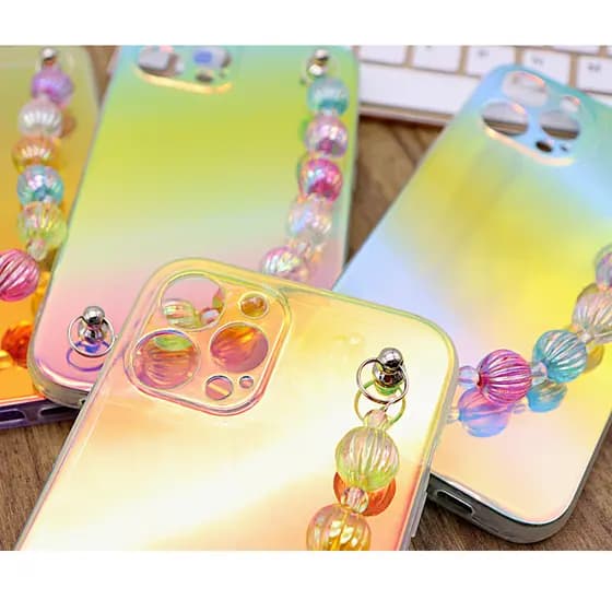 Capa Holográfica Com Suporte IP 12 Pro Capinha Feminina