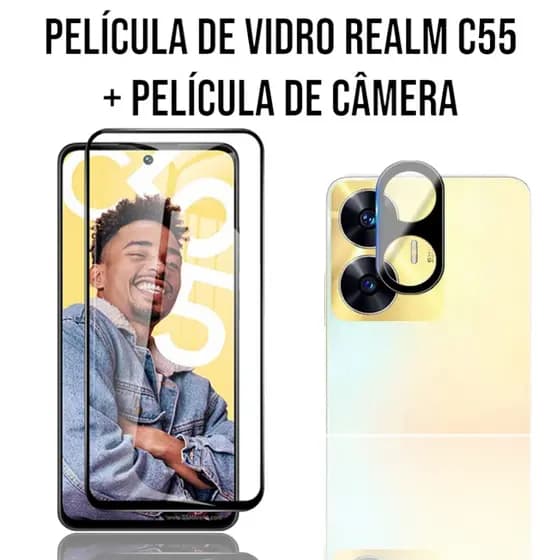 Película De Câmera + Película de vidro 3D Realm C55