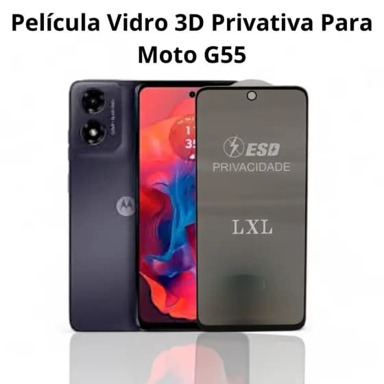 Película Vidro 3D Privativa Para Moto G55