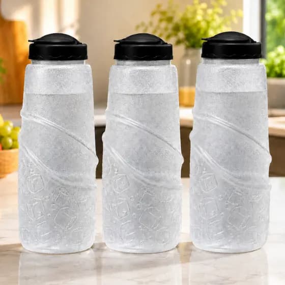 Kit 3 Jarras Garrafa De Água Suco Geladeira Tampa Higiênica 1 Litro