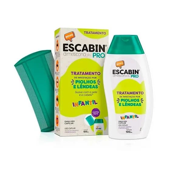 Escabin - Tratamento para Lêndeas e Piolhos - Livre-se dos Insetos Indesejados - 100ml