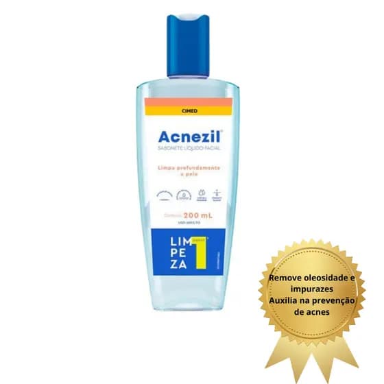 Sabonete Líquido Facial Acnezil - Limpeza Profunda Anti-Acne