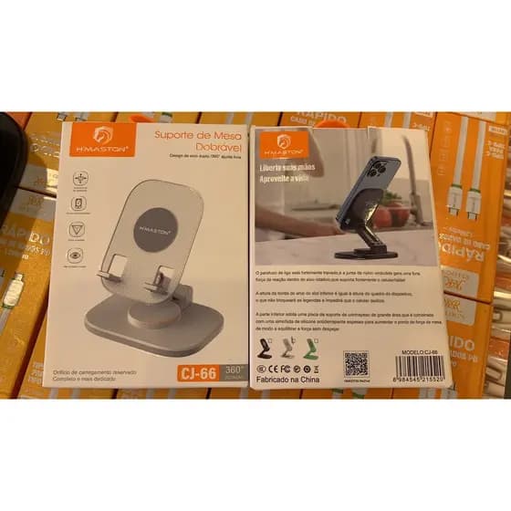 Suporte de Mesa Celular Portátil Dobrável Universal 360° ROTACAO HMASTON CJ-66