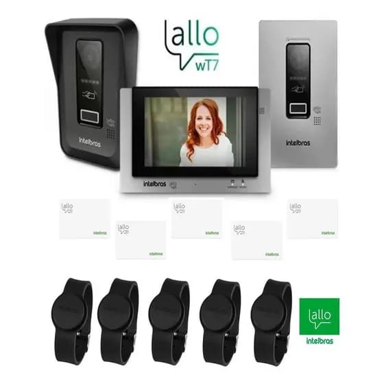 Videoporteiro Intelbras Allo wT7: Multi HD, Funções Remotas e Acesso por Cartão/Pulseira RFID