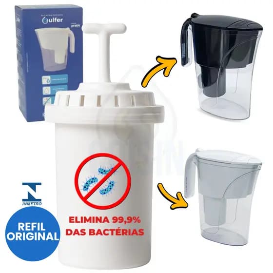 Refil Vela Filtro Da Jarra Purificadora De Água Portátil Pratic BACFREE Ulfer