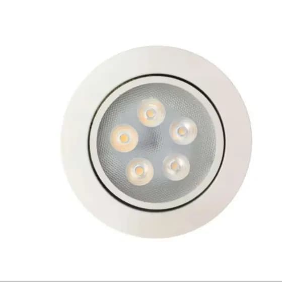 Kit 1 a 3 Spot De Led 5w Direcional Embutir Sanca Redondo branco frio