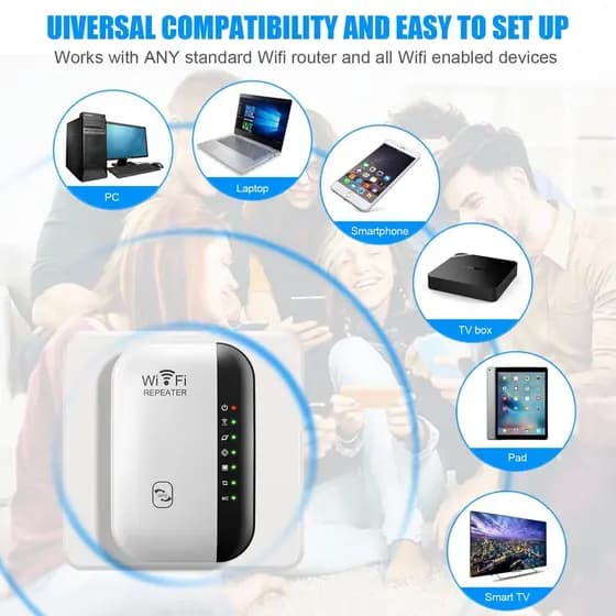 Repetidor Wi-Fi Sem Fio De 300Mbps , Roteador 2.4G , Extensor De Alcance , Amplificador De Sinal 802.11N , Adaptador De