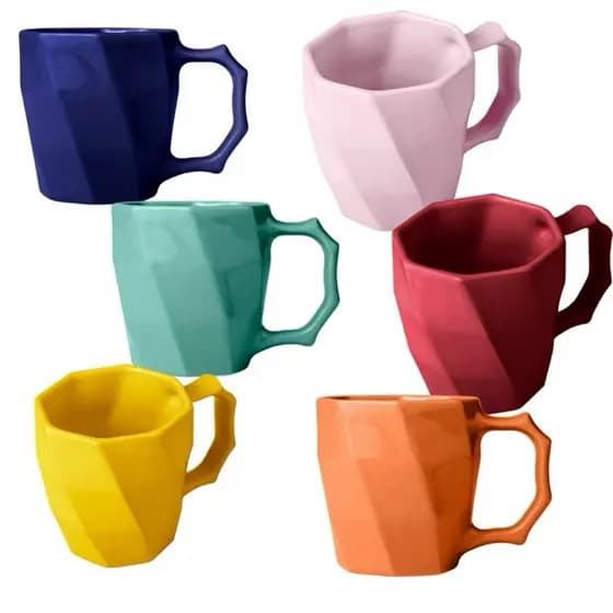 Canecas De Cerâmica Xícaras Café 260 ML Caneca Cerâmica Cayan Brilho