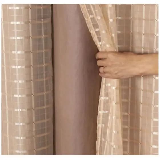 Cortina Blackout PVC com Tecido Voil xadrez de 3,00 x 2,60/ 2,00 X 1,40/2,80 x 1,70 PROMOÇÃO