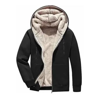 Casaco Masculino Térmico Forro Grosso Flanelado Jaqueta Blusa frio peluciada CANGURU MOLETON IMPERMEAVEL BOBOJACO