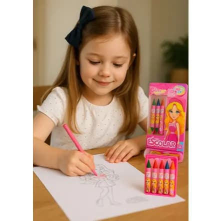 Estojo Escolar Infantil Desenhar Pinta Lápis Caneta Giz Presente Barbie Brinquedo Massinha Colorir