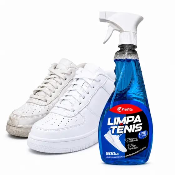 Limpa Tênis Premium Limpador de Sneakers Couro Mesh Branco Removedor de Sujeira 500ml
