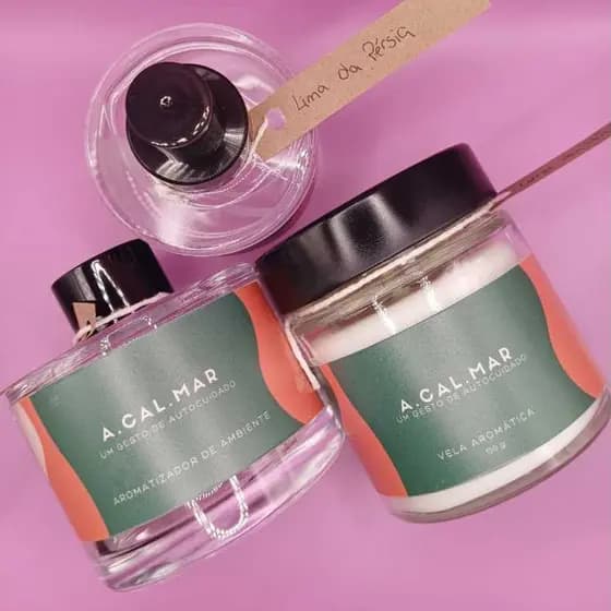 Kit Acalmar Aromas Aromatizador Home Spray e Vela perfumada