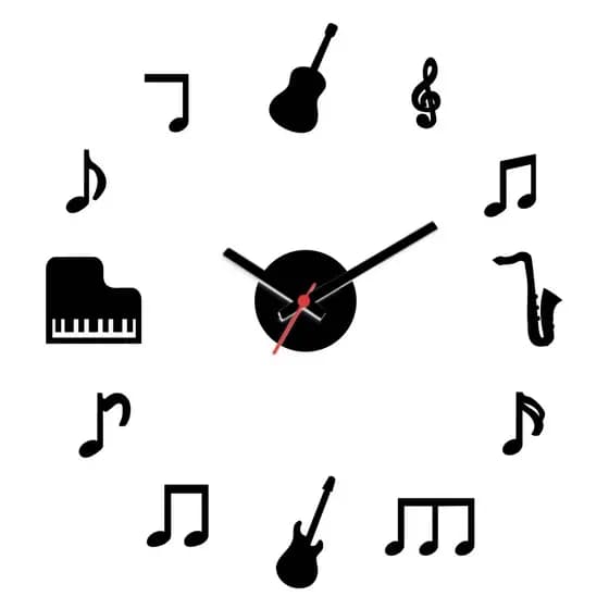 relógio de paredes instrumento musical