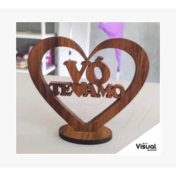 PLACA de Mesa Vó Te Amo em MDF 01VO