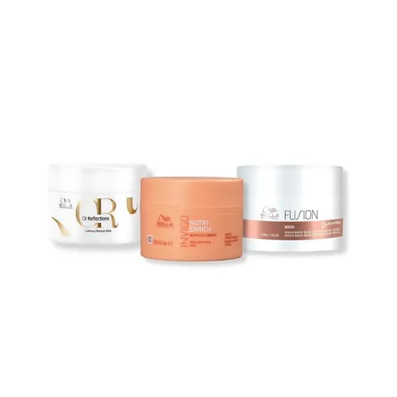 Kit Wella - Cronograma ( Máscara Enrich 150g , Máscara Oil Reflections 150g e Máscara Fusion 150g)