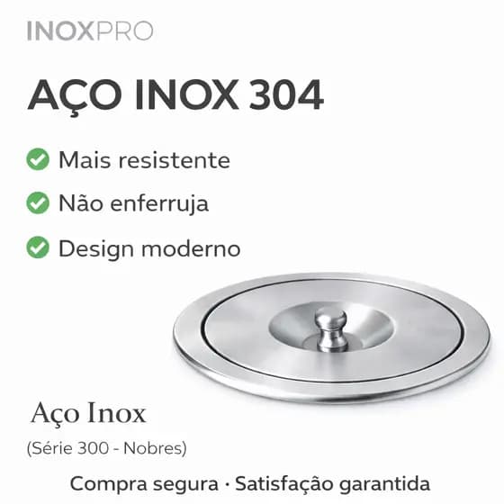 INOXPro Lixeira Embutir Aço Inox 304 Pia Gourmet 3L e 5L Premium Não Enferruja.