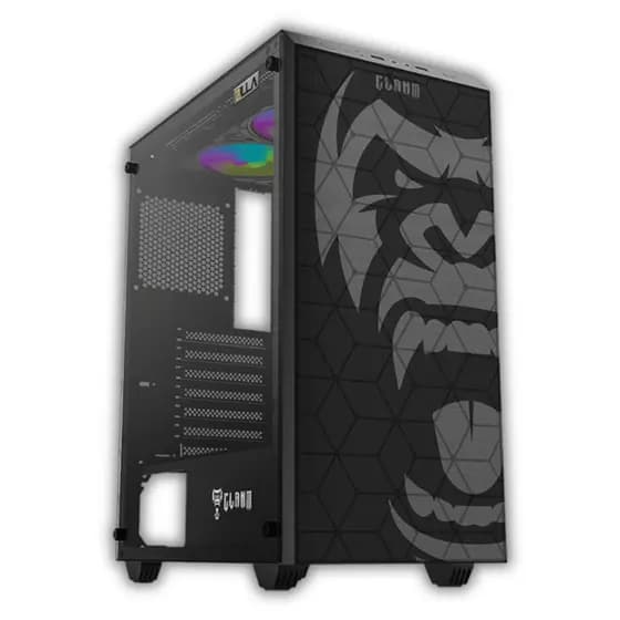 Gabinete Gamer Zilla Vidro + Fans ARGB + Controladora Clanm