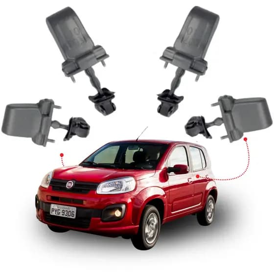 Kit Limitador 4 Porta Dianteira Traseira Esquerda Direita Fiat Uno Novo Original 51836085 51836108