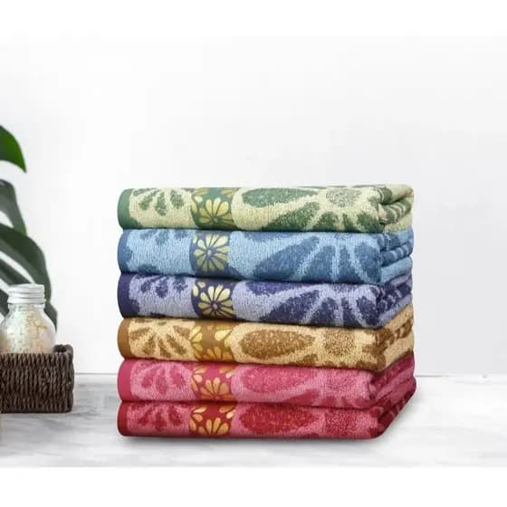 Kit Toalhas de Banho Estampada Grande 140x70cm Alta Qualidade Bordada Felpuda Macia