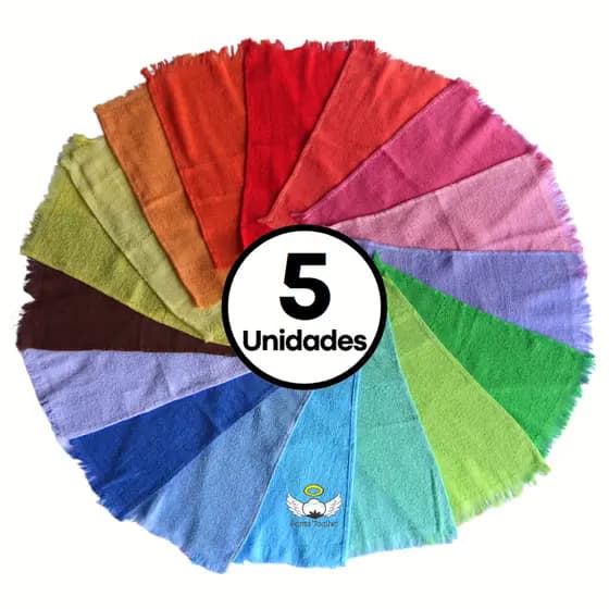 Kit 5 Toalha Social De Boca Com Franja Para Bordar Escolar