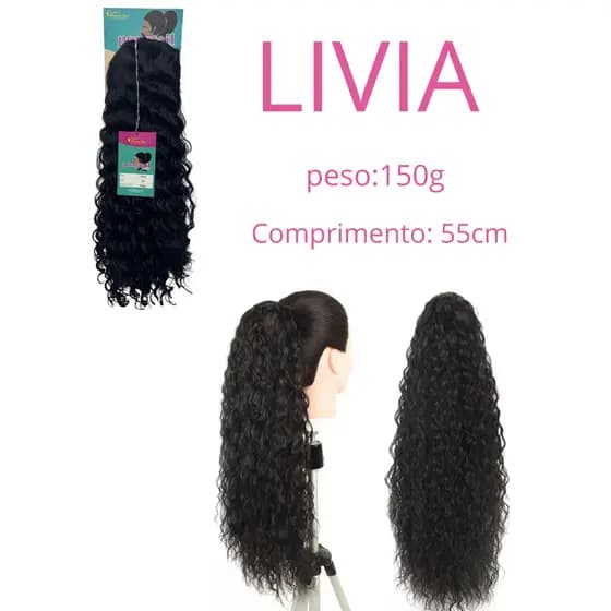 Rabo de Cavalo - LIVIA - com rabo de cavalo, que cria um visual volumoso