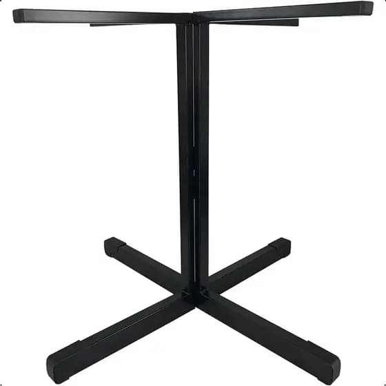 Pé de Mesa Preto Aço Ferro Reforçado Mesas Reunião Escritório Tampo Redondo