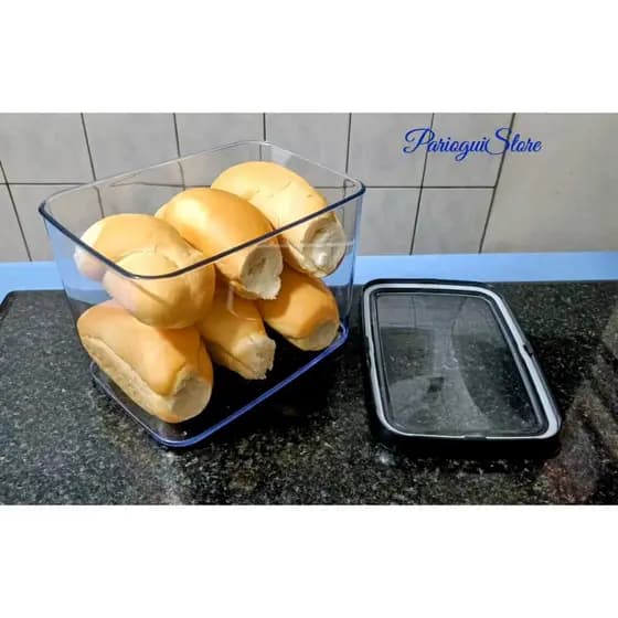 Pote Hermético porta pães francês e mantimentos