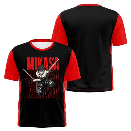 Camiseta Attack On Titan - Mikasa Ackerman - CTAONT15