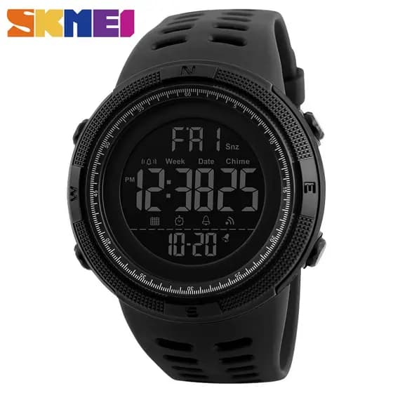 SKMEI Esportivos Contagem Regressiva Relógio Duplo Tempo Alarme Chrono Relógios de Pulso Digital À Prova D 'Água Relogio Masculinos