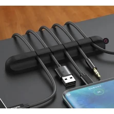 Cabo Organizador Silicone Gestão Tidy Organizador Enrollador De Cabo Usb Desktop Clips Cabo Suporte Para Mouse Fone De O