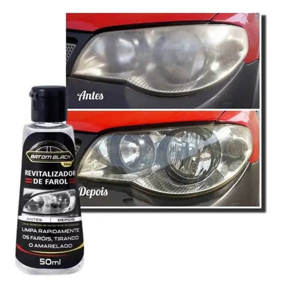 Revitalizador de Farol Carro Batom Black 50ml