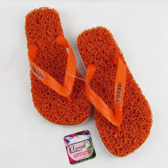 Chinelos Apaju Duplo Capacho Laranja