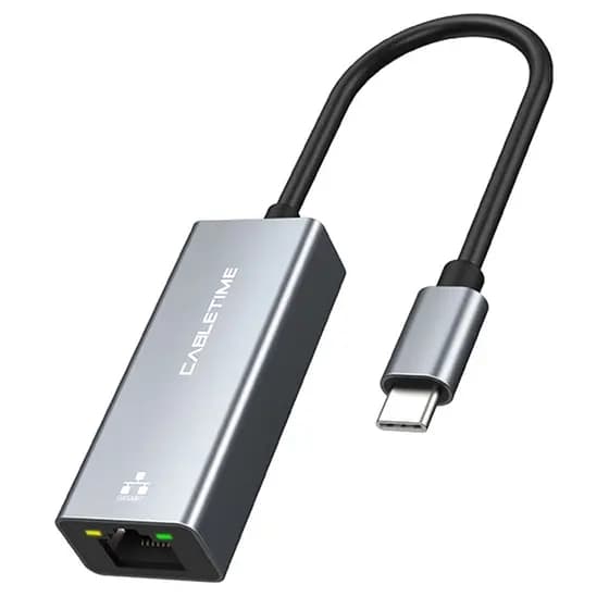 Placa Rede Usb C 3.0 Rj45 GigaBit 1Gbps Ethernet CableTime