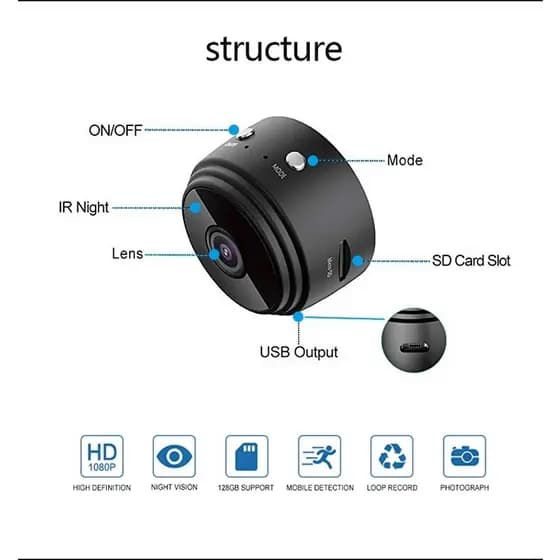 A9 Câmera Full HD 1080P Wifi IP Sem Fio Monitor De Segurança Wifi CCTV Câmera