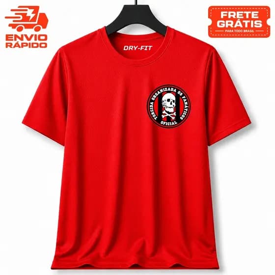 Camisa Camiseta Masculina OS FANÁTICOS Torcida Organizada Dry Fit Treino Futebol Básica Casual