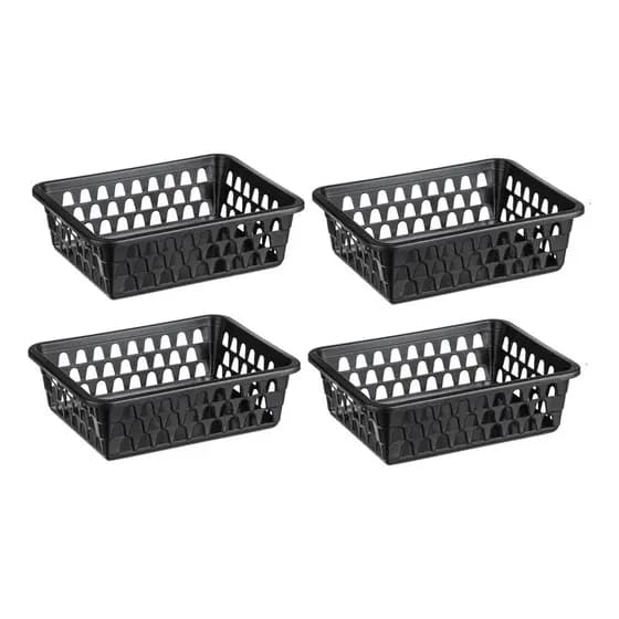 Kit 04 Cestos Organizador Multiuso Banheiro Médio 19x15x6cm