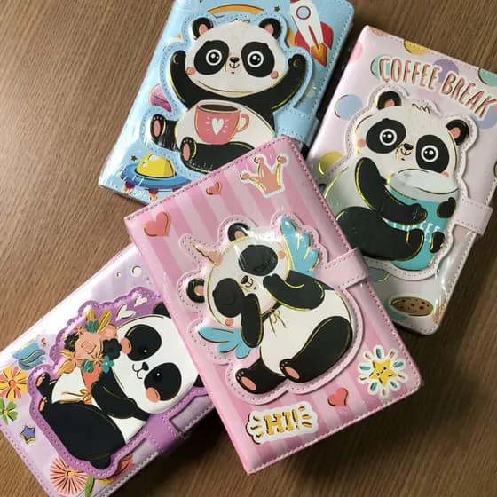 Caderno Luxo - Panda