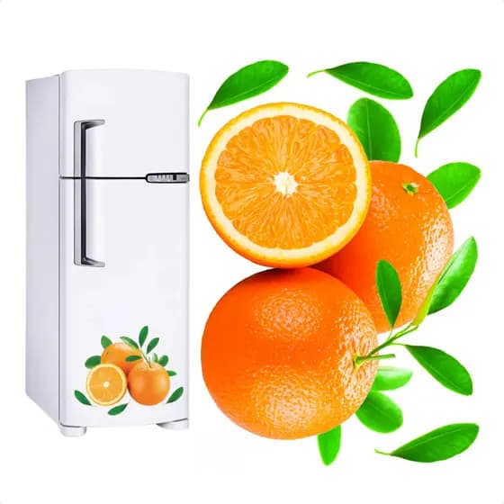 Adesivo Decorativo Fruta Laranja Geladeira Parede Vitrini Papel adesivo parede adesivo de parede
