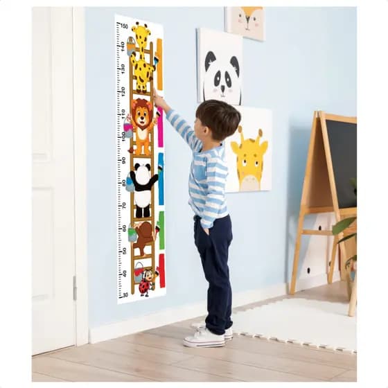 Régua medidora de crescimento adesivo infantil tamanho1,50cm zoo Papel adesivo parede adesivo parede