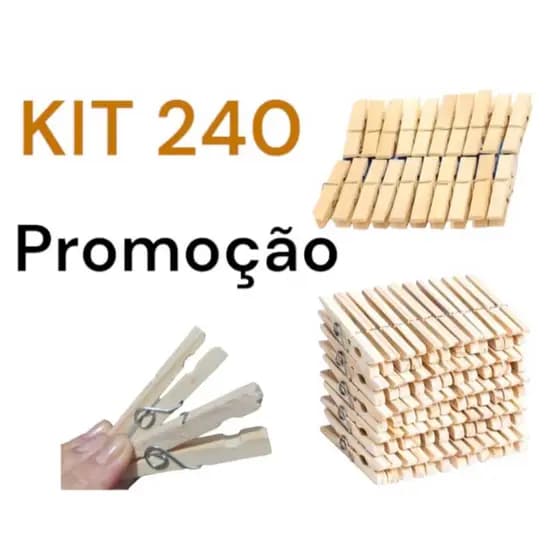 240 unidades de Prendedor Pregador de roupas de madeira pregador promoção