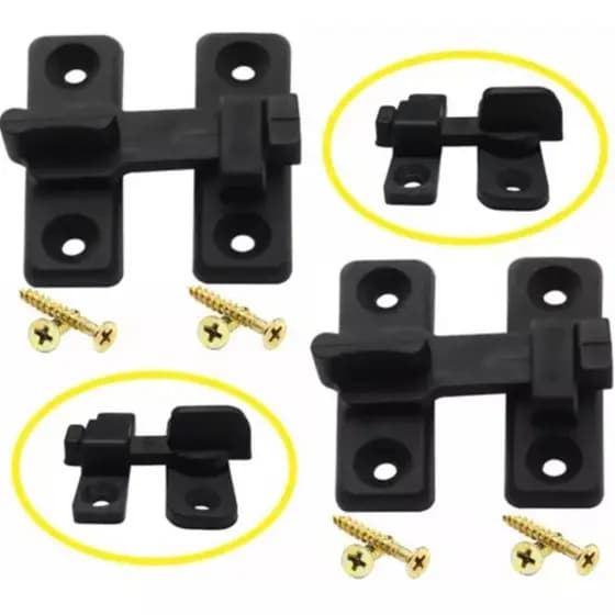 2x Fecho Trinco Tramela Bico Virado para portas e janelas C/ Parafusos PTO